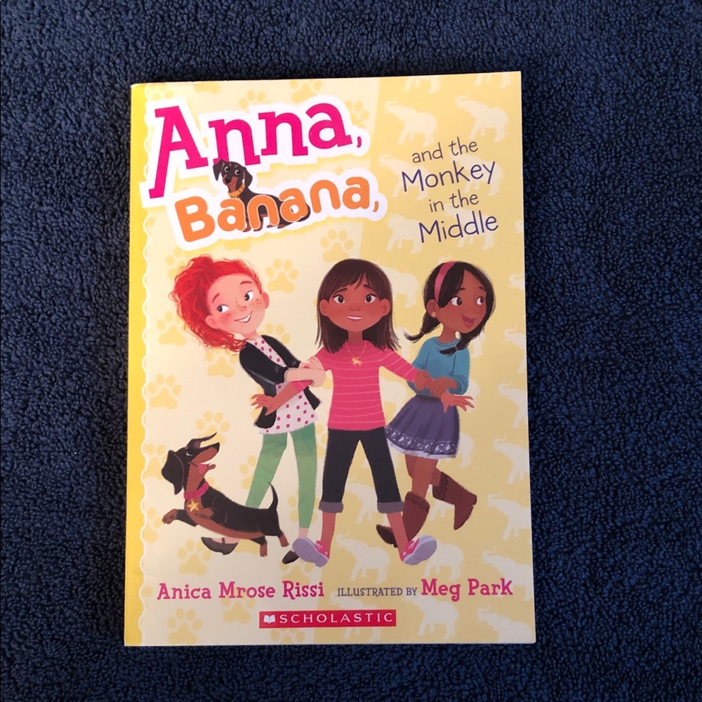 Scholastic Yellow Children's Book Featuring Three Girls and a Dog